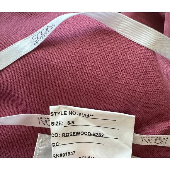 New ~ SOCIAL BRIDESMAIDS ~ Sleeveless Tie Back Chiffon Trumpet Gown Size 8 - Picture 8 of 9